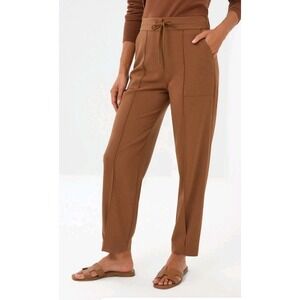 ANATOMIE NORIA WOMEN'S Fluid Woven Pant Fly-Front & Drawcord Small BRUNETTE NEW